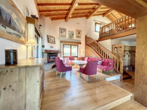 Chalet pour 10 pers. proche village avec vue Mont-Blanc, terrasse et linge fourni - FR-1-560-88